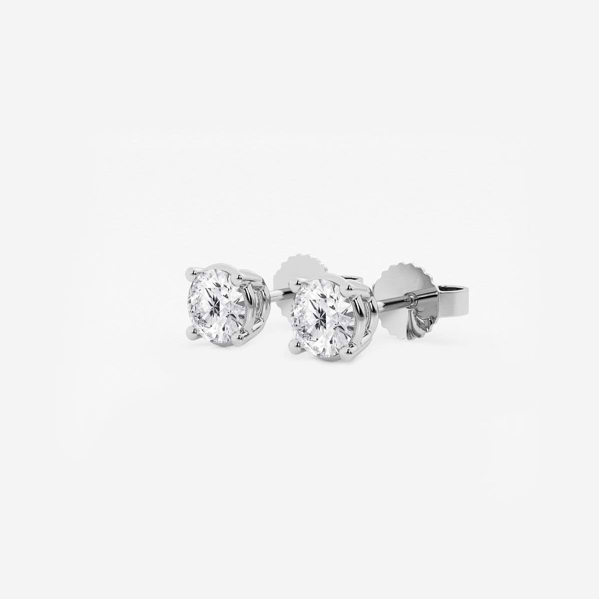 Additional Image 1 for  3/4 ctw Round Near-Colorless (F-G) Lab Grown Diamond Stud Earrings