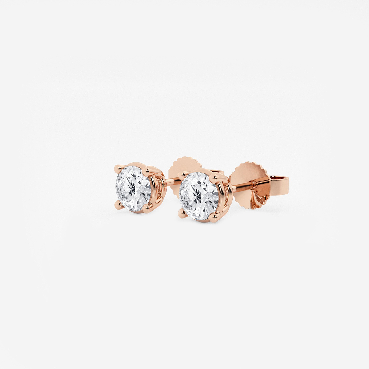Additional Image 1 for  3/4 ctw Round Lab Grown Diamond Stud Earrings