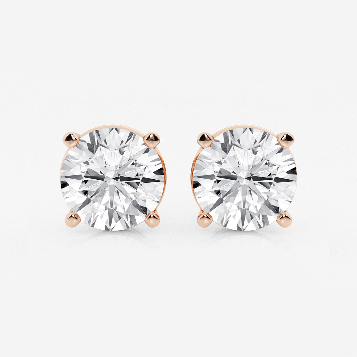 8 ctw Round Lab Grown Diamond Stud Earrings