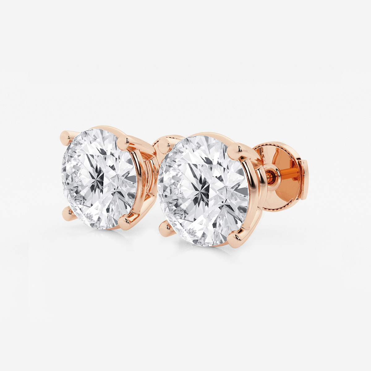 Additional Image 1 for  8 ctw Round Lab Grown Diamond Stud Earrings
