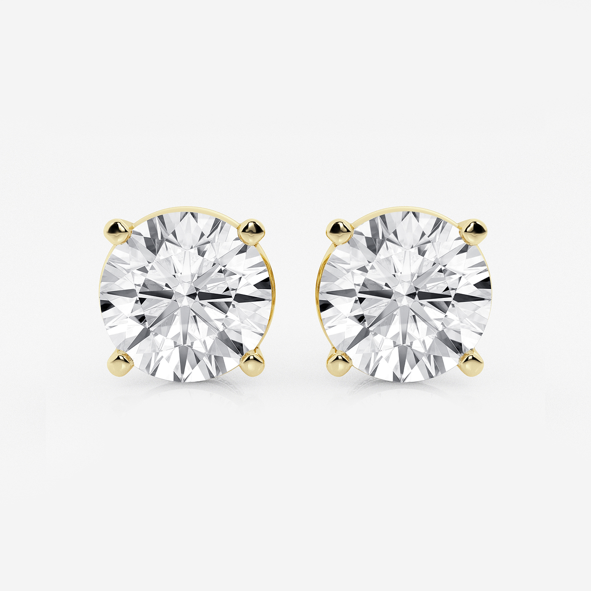 8 ctw Round Lab Grown Diamond Stud Earrings