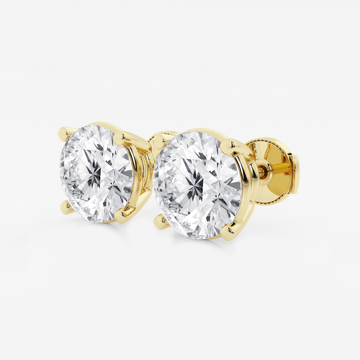 Additional Image 1 for  8 ctw Round Lab Grown Diamond Stud Earrings