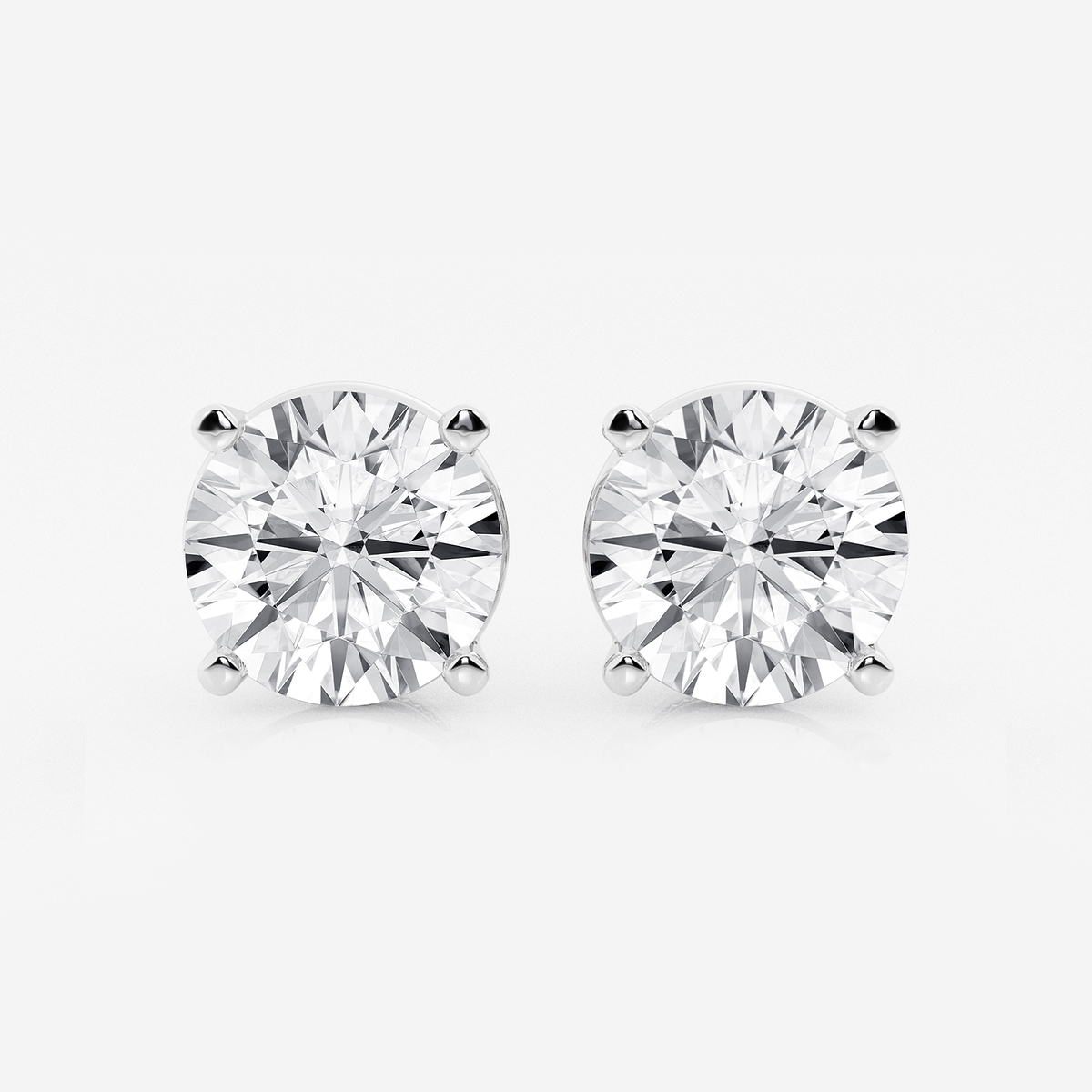 8 ctw Round Lab Grown Diamond Stud Earrings