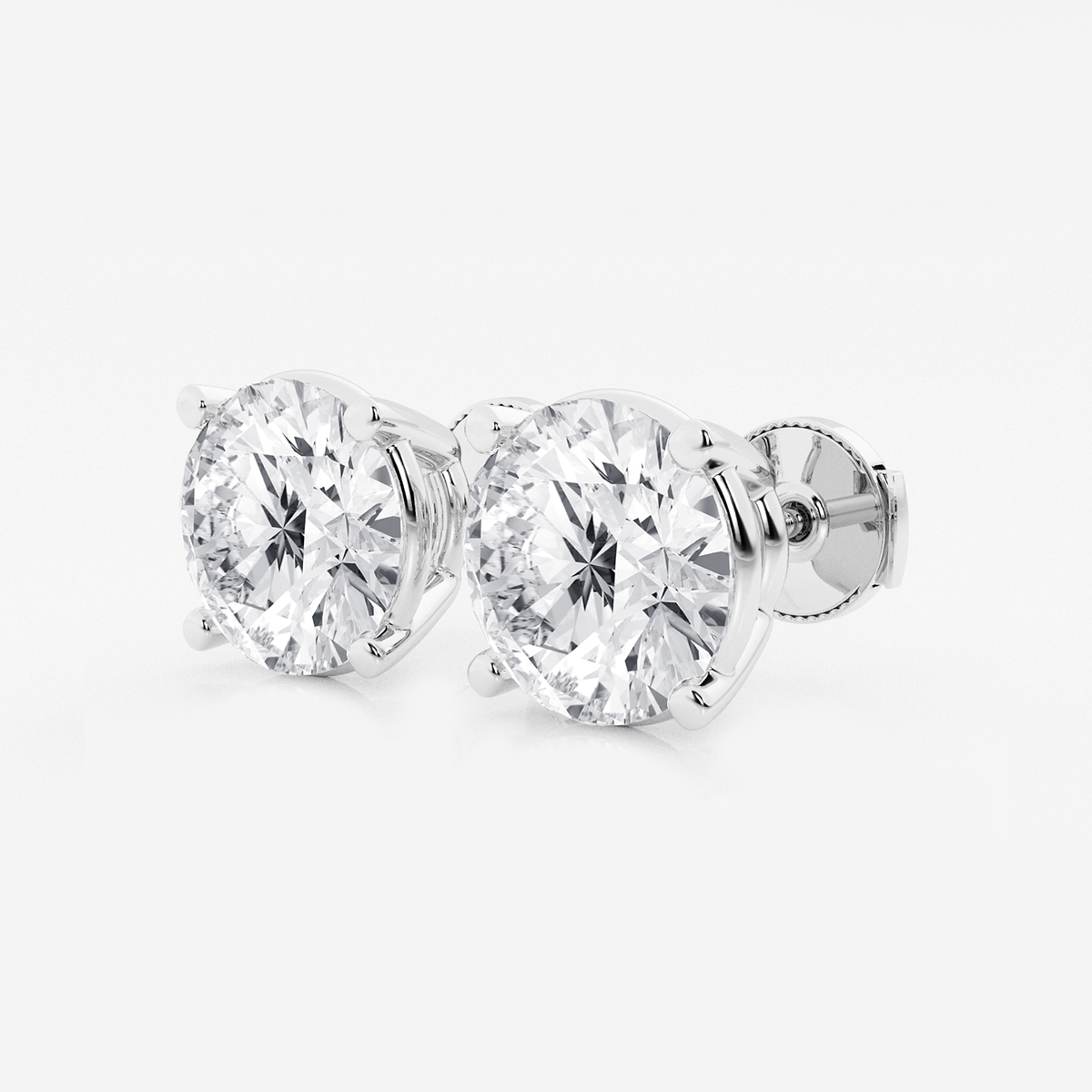 Additional Image 1 for  8 ctw Round Lab Grown Diamond Stud Earrings