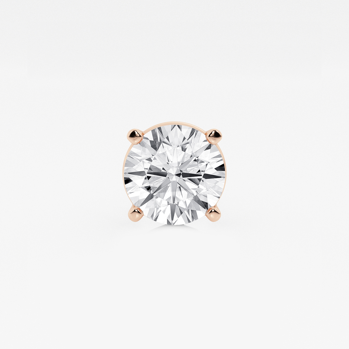4 ctw Round Colorless Lab Grown Diamond Certified Single Stud Earring