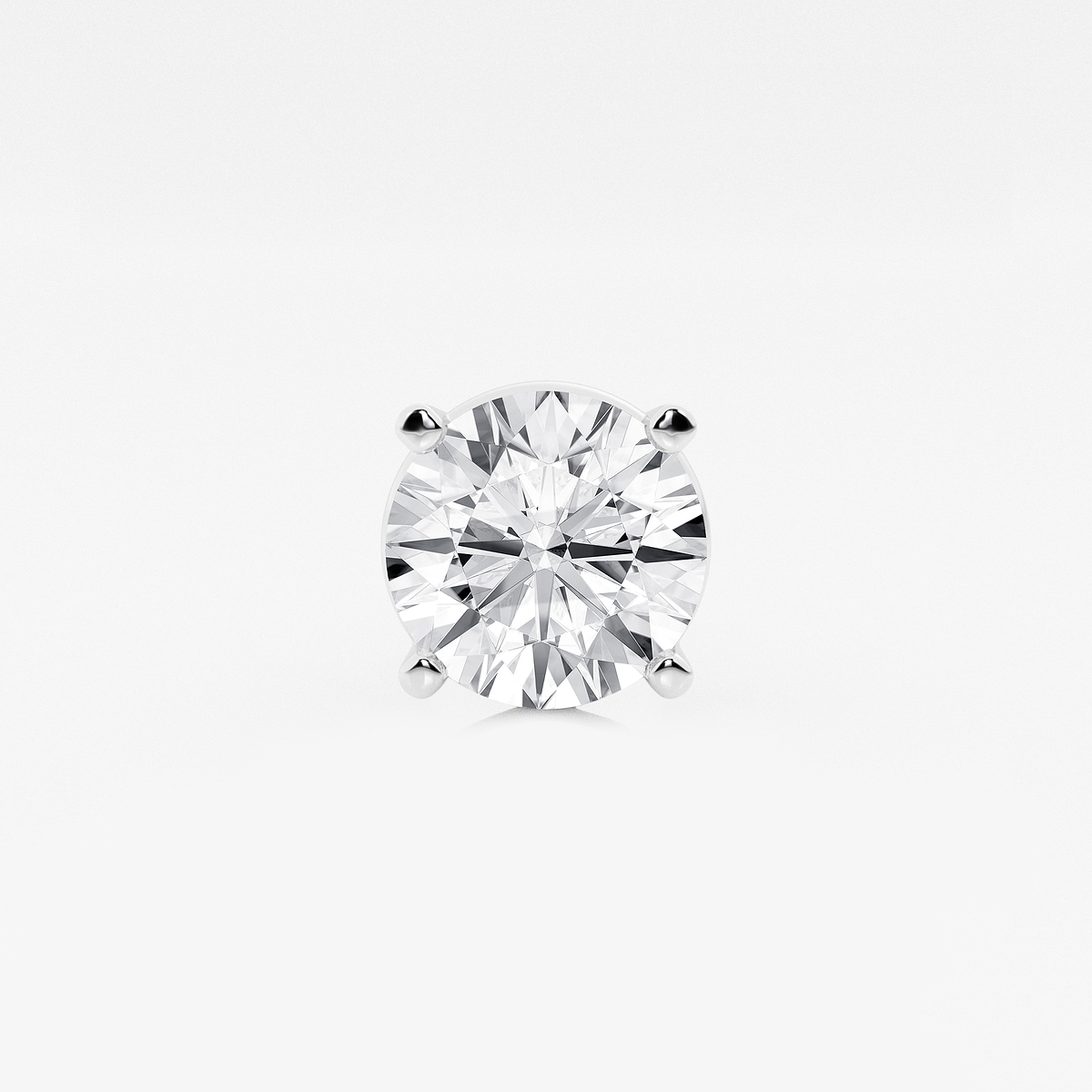4 ctw Round Colorless Lab Grown Diamond Certified Single Stud Earring