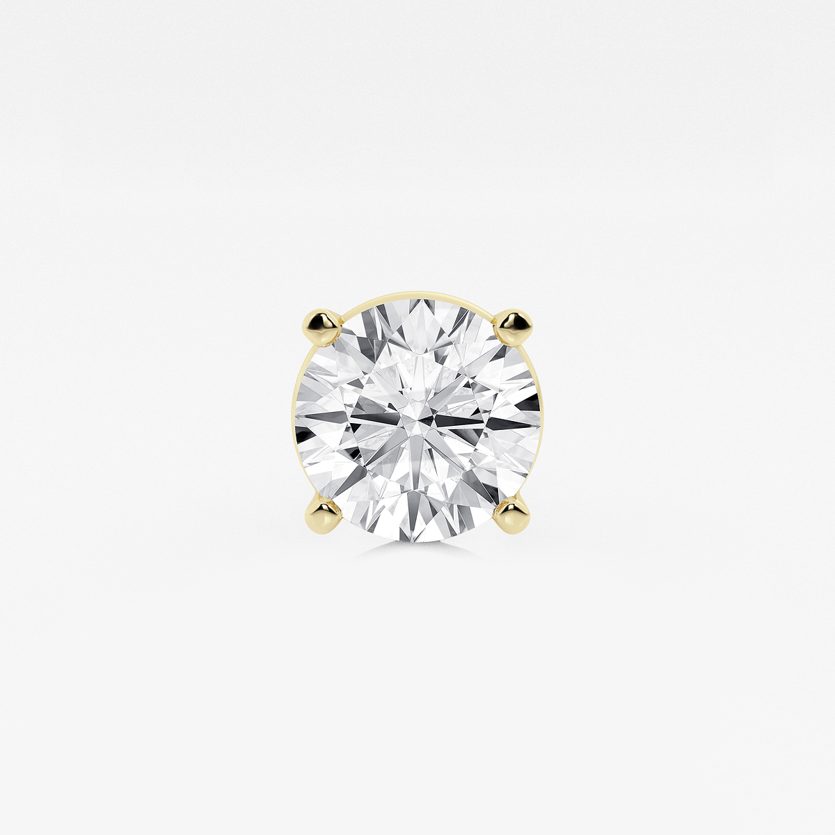 4 ctw Round Colorless Lab Grown Diamond Certified Single Stud Earring