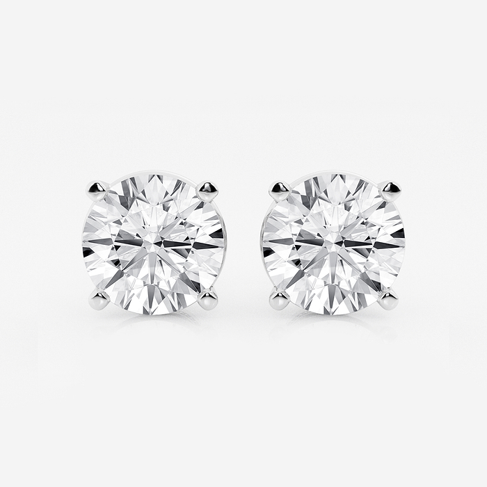 8 ctw Round Lab Grown Diamond Stud Earrings