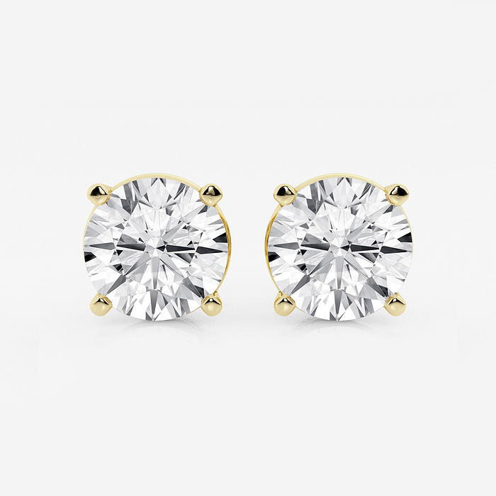 8 ctw Round Lab Grown Diamond Stud Earrings