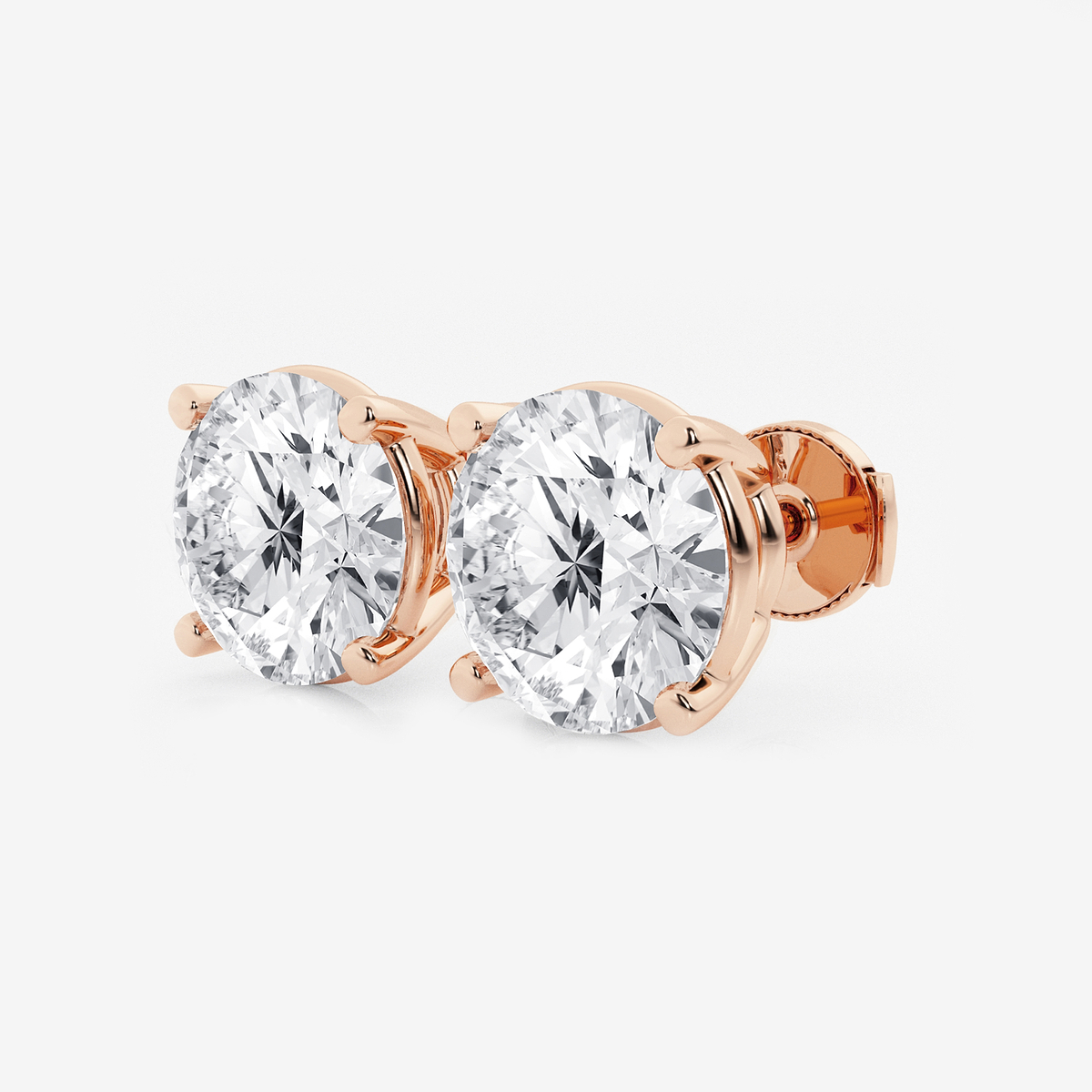 Additional Image 1 for  10 ctw Round Lab Grown Diamond Stud Earrings