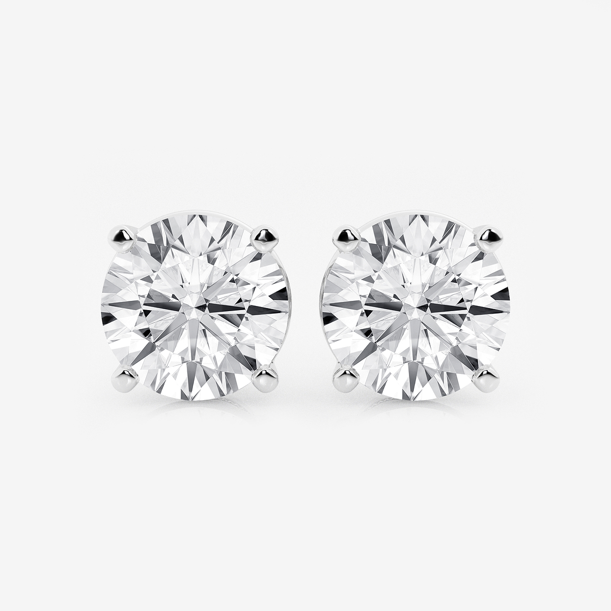 10 ctw Round Lab Grown Diamond Stud Earrings