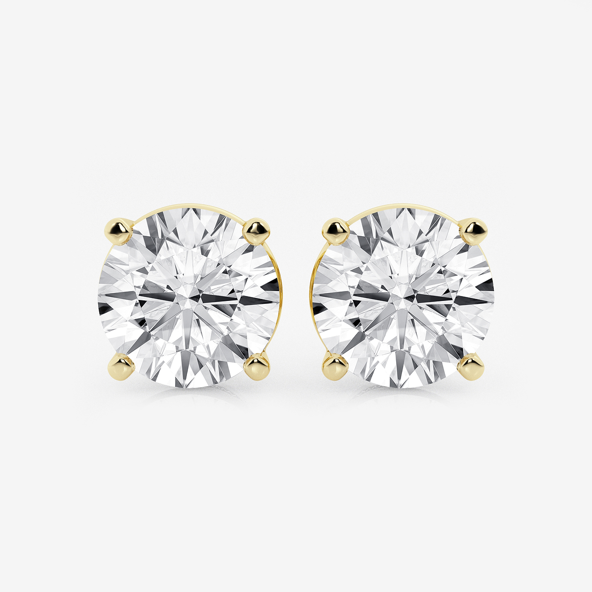 10 ctw Round Lab Grown Diamond Stud Earrings