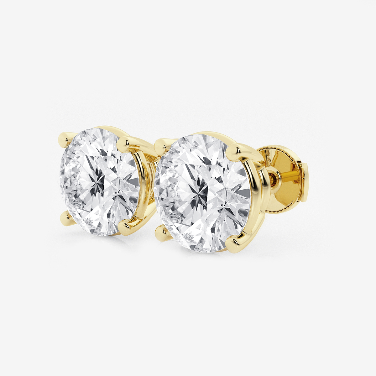 Additional Image 1 for  10 ctw Round Lab Grown Diamond Stud Earrings