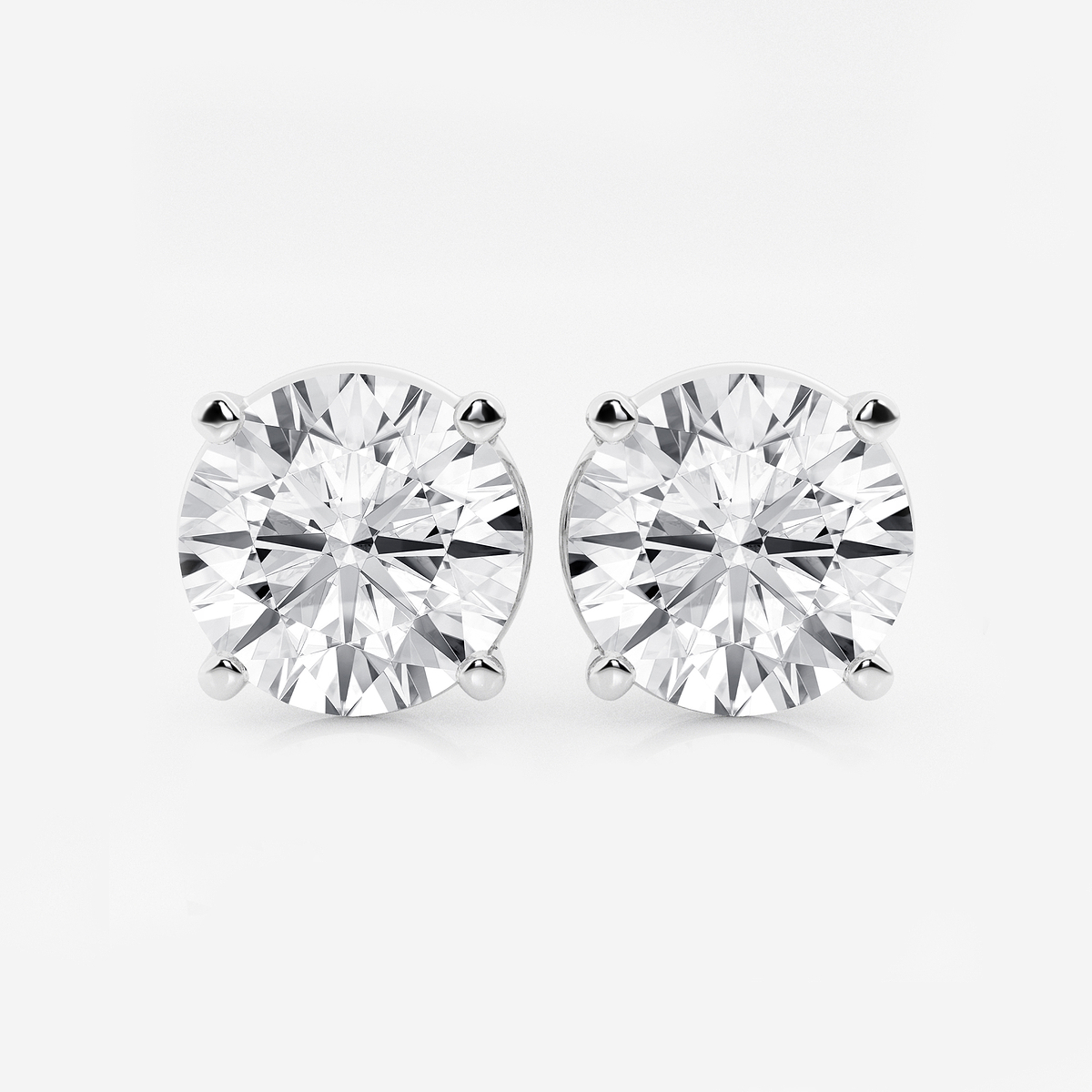 12 ctw Round Lab Grown Diamond Certified Stud Earrings