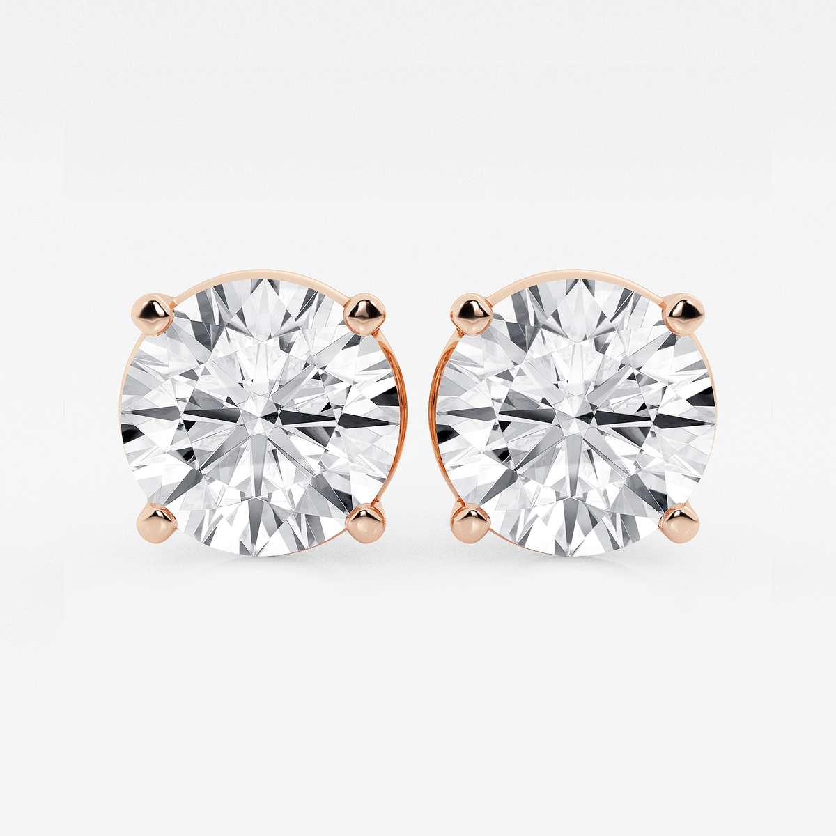 20 ctw Round Lab Grown Diamond Stud Earrings