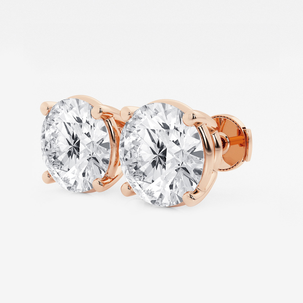 Additional Image 1 for  12 ctw Round Lab Grown Diamond Stud Earrings