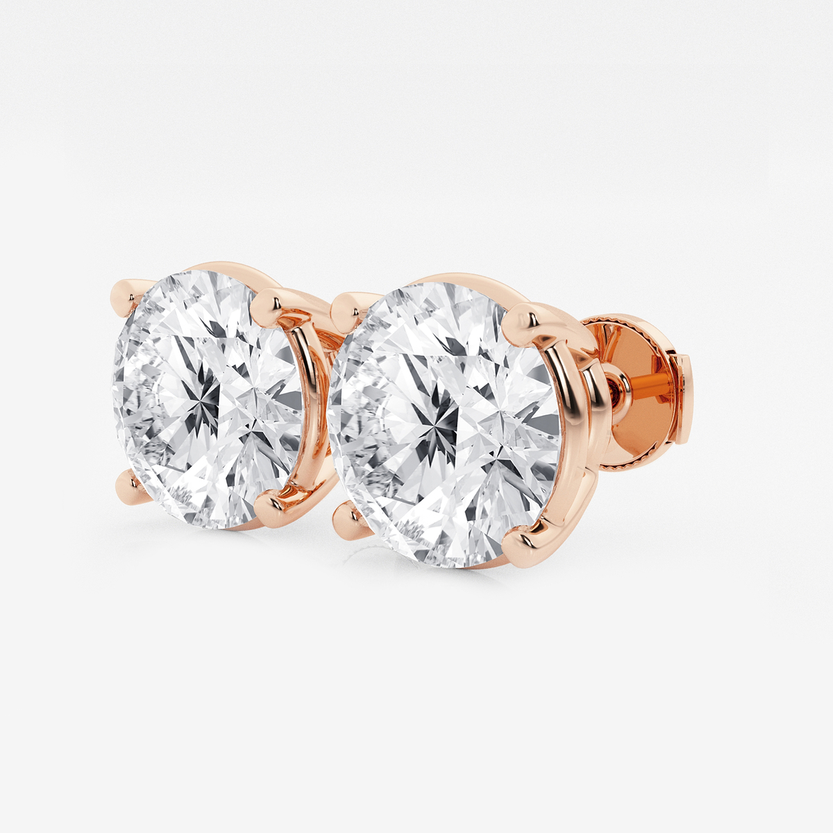 Additional Image 1 for  20 ctw Round Lab Grown Diamond Stud Earrings