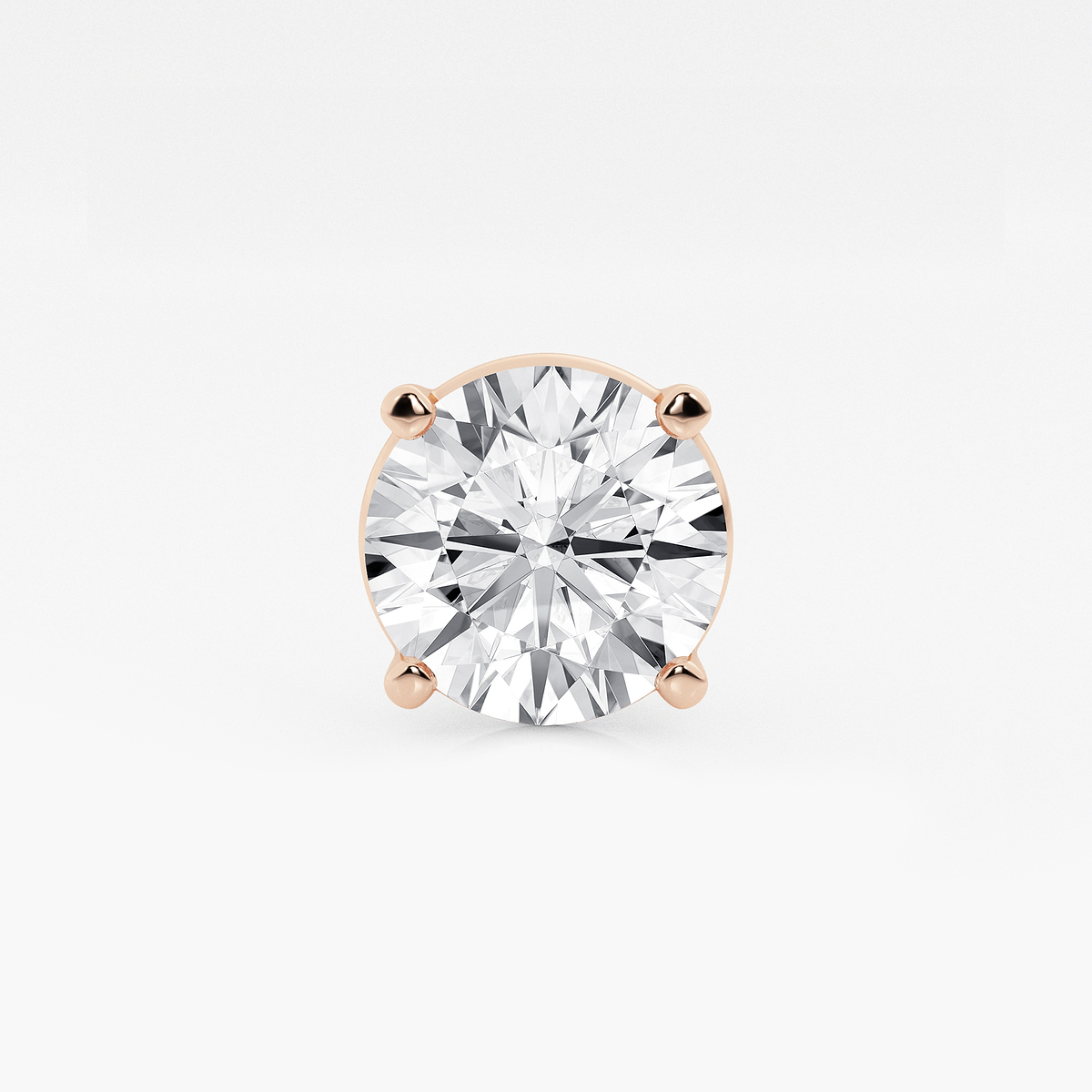 6 ctw Round Colorless Lab Grown Diamond Certified Single Stud Earring