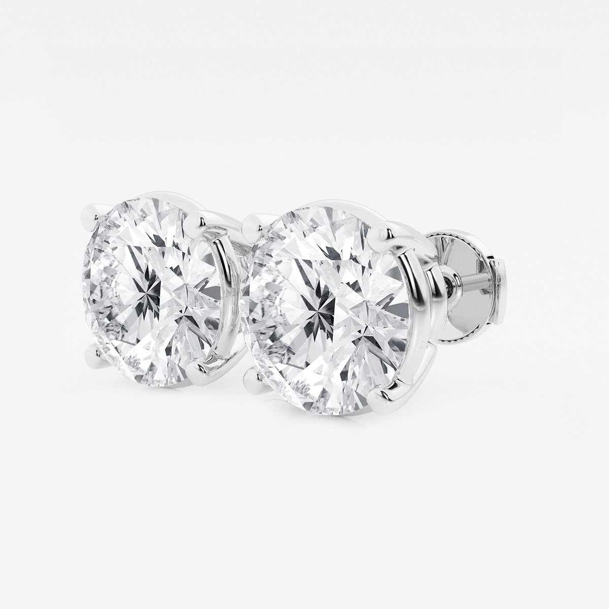 12 ctw Round Lab Grown Diamond Certified Stud Earrings