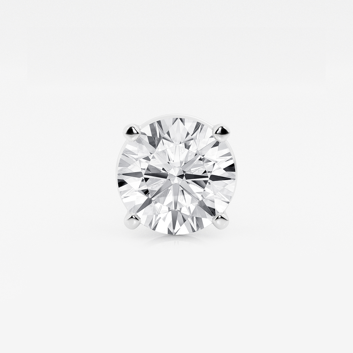6 ctw Round Colorless Lab Grown Diamond Certified Single Stud Earring