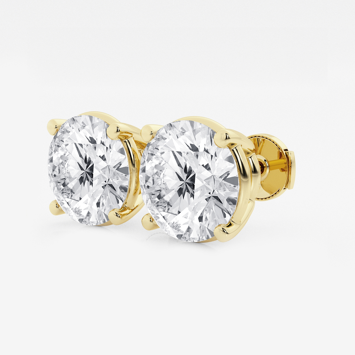 Additional Image 1 for  15 ctw Round Lab Grown Diamond Stud Earrings