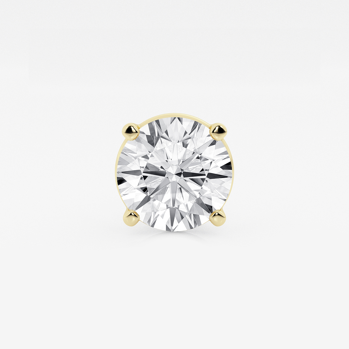 6 ctw Round Colorless Lab Grown Diamond Certified Single Stud Earring