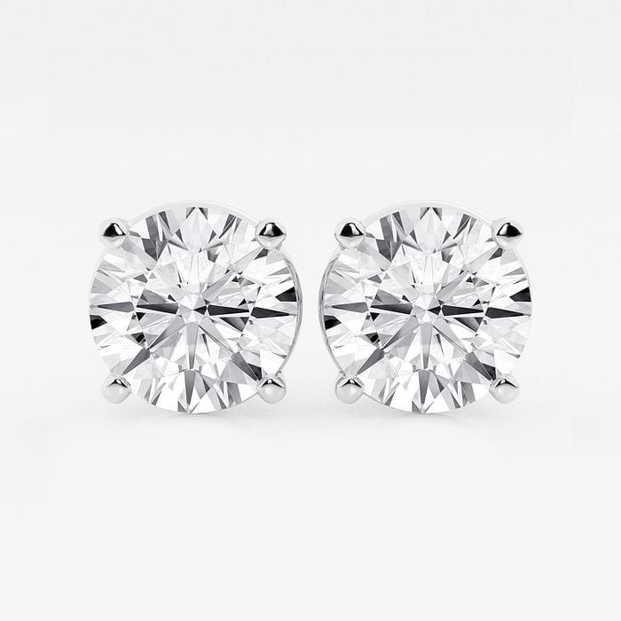 Four Prong Classic Round Stud Earrings