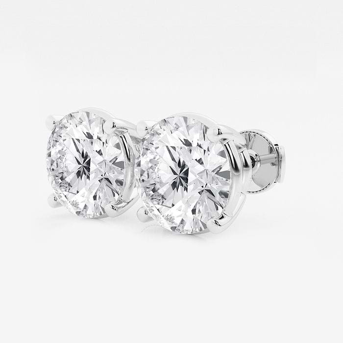 Four Prong Classic Round Stud Earrings
