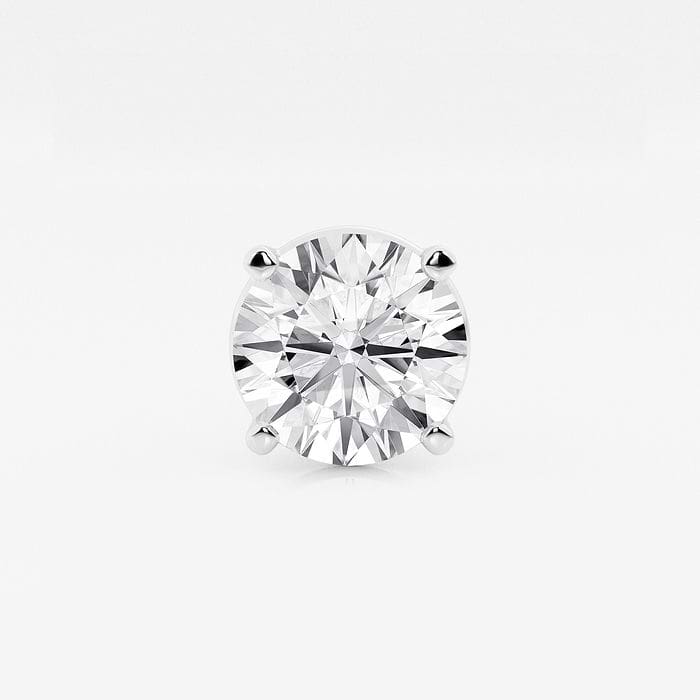 Four Prong Classic Round Single Stud Earring
