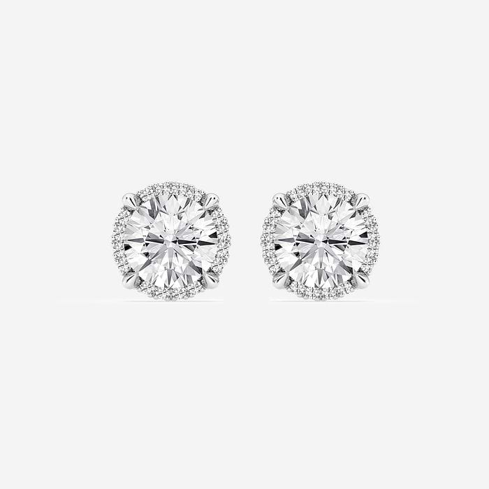 Shadow Halo Round Stud Earrings