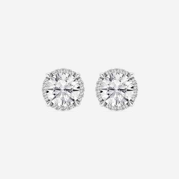 Badgley Mischka Shadow Halo Round Stud Earrings