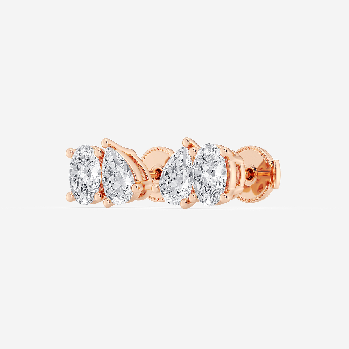 Additional Image 1 for  1 1/2 ctw Toi Et Moi Oval and Pear Stud Earrings