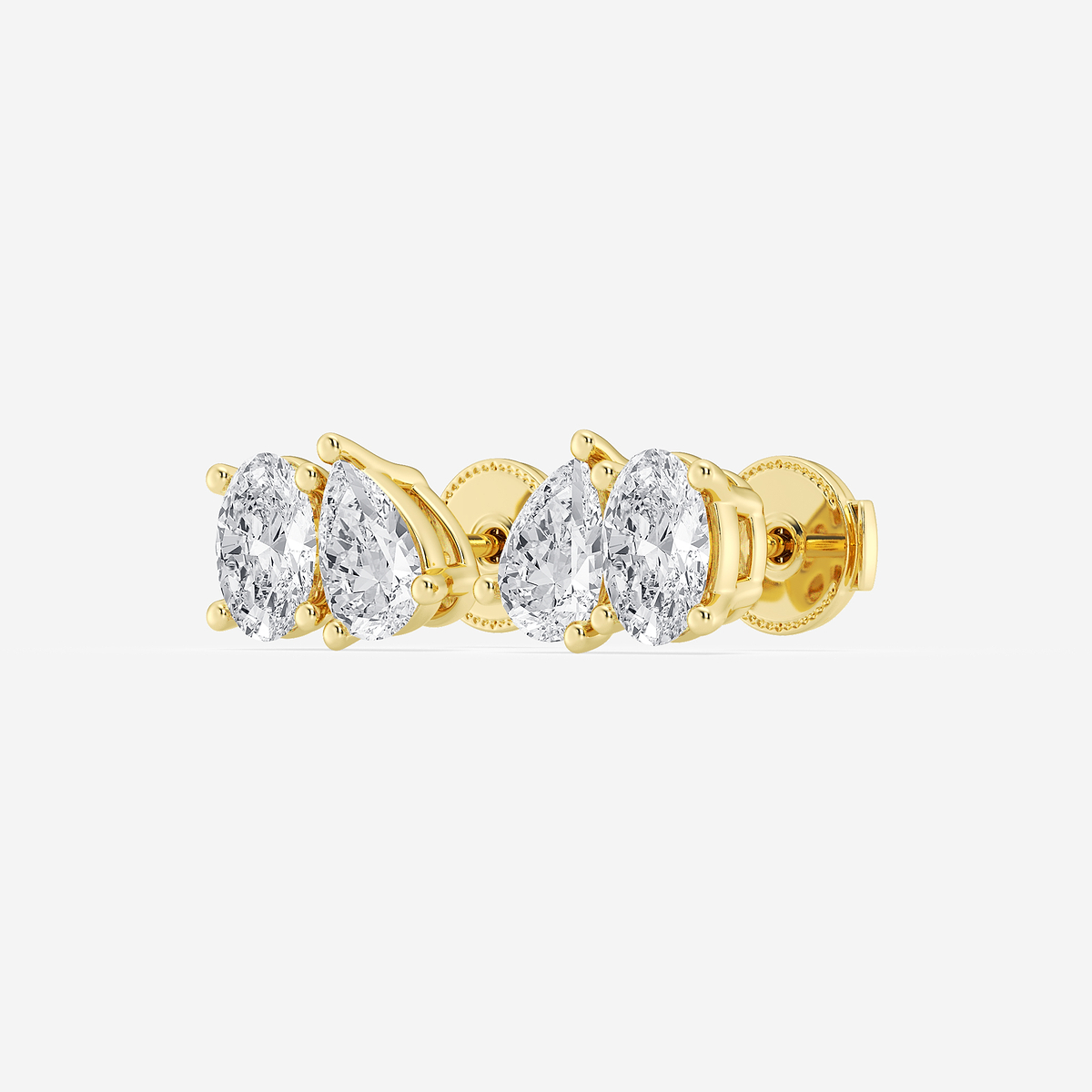 Additional Image 1 for  1 1/2 ctw Toi Et Moi Oval and Pear Stud Earrings
