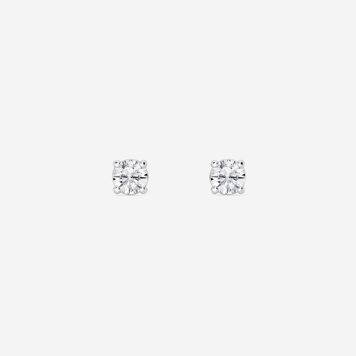 1/4 ctw Round Lab Grown Diamond Stud Earrings in Sterling Silver