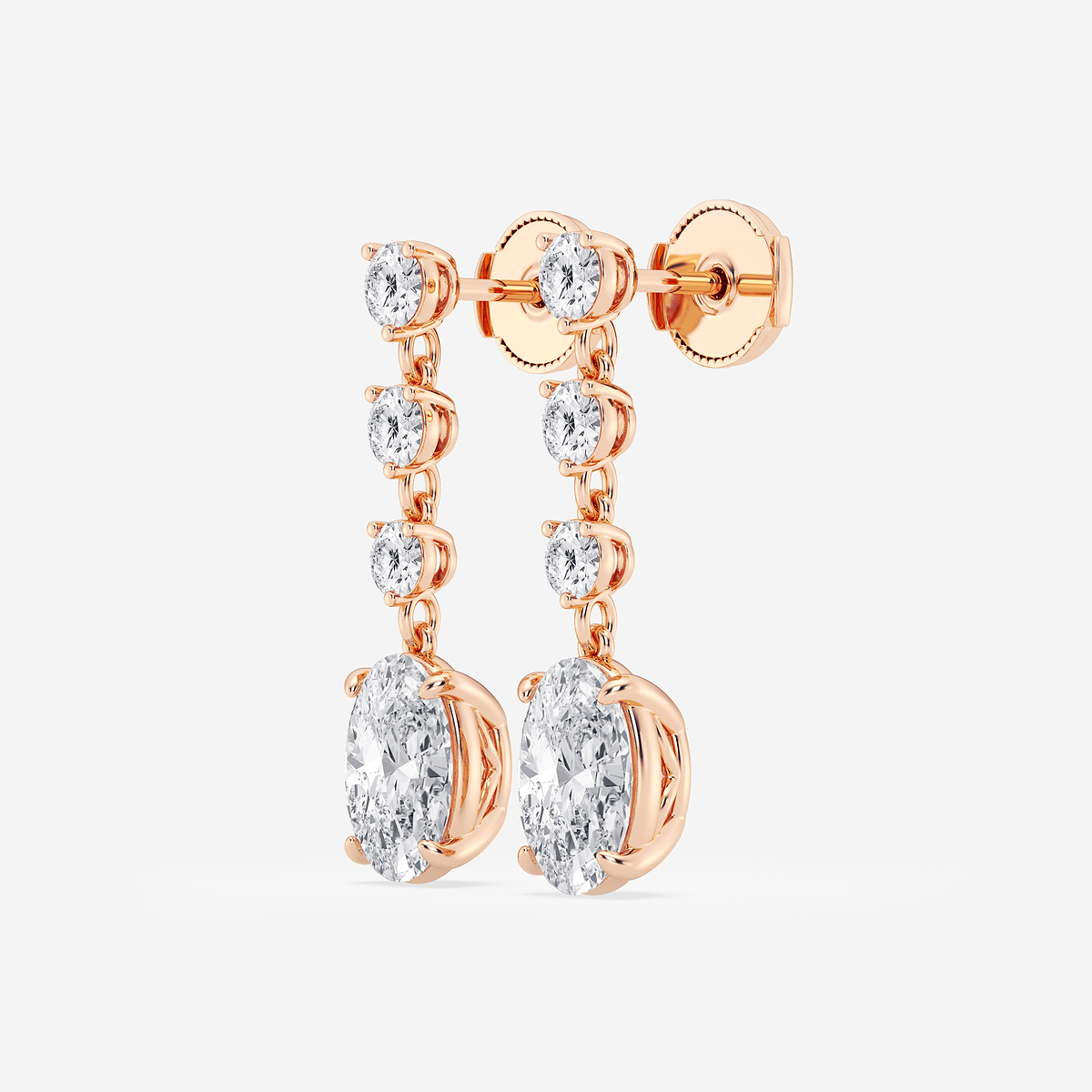 Additional Image 1 for  5 ctw Oval Lab Grown Diamond Drop Earrings