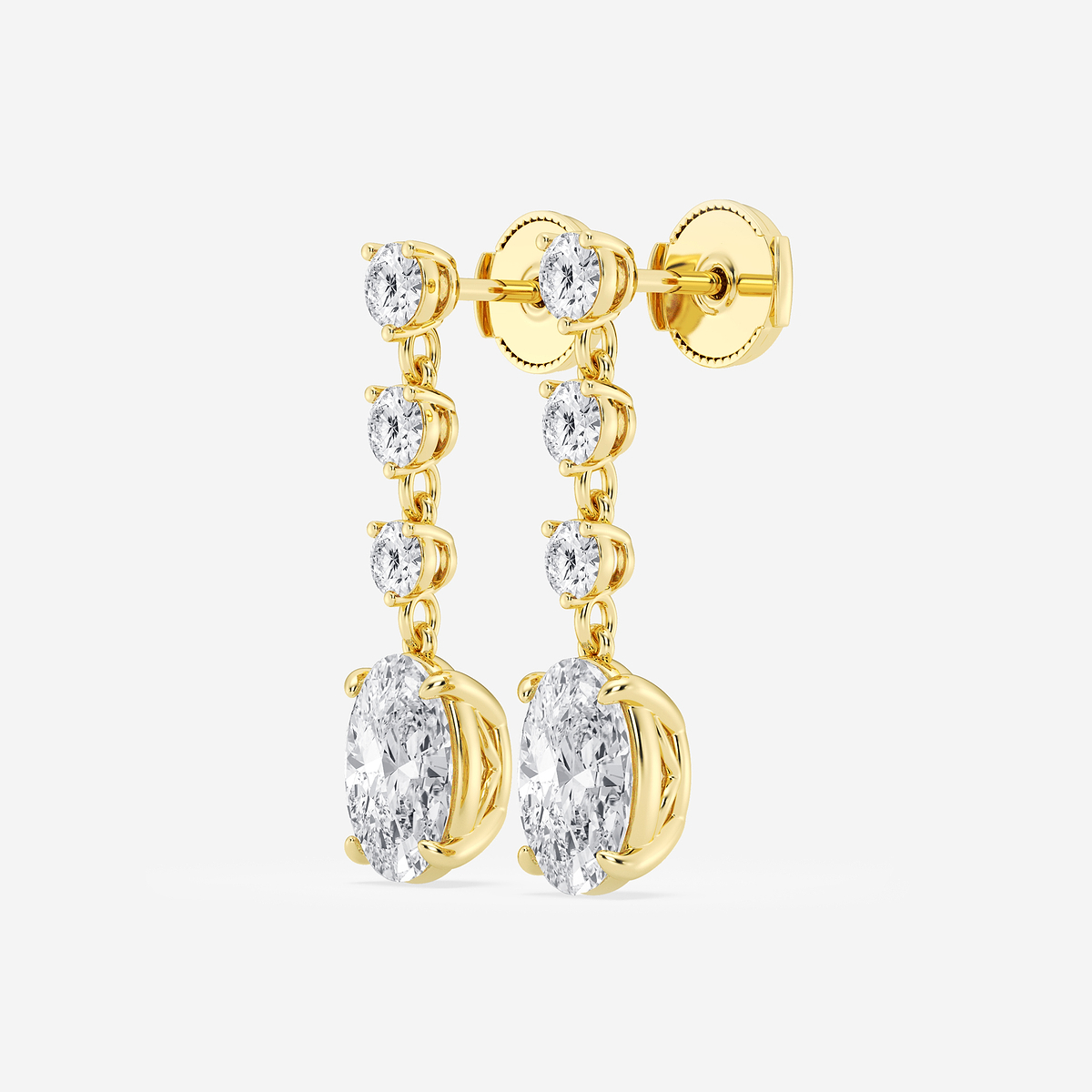 Additional Image 1 for  5 ctw Oval Lab Grown Diamond Drop Earrings