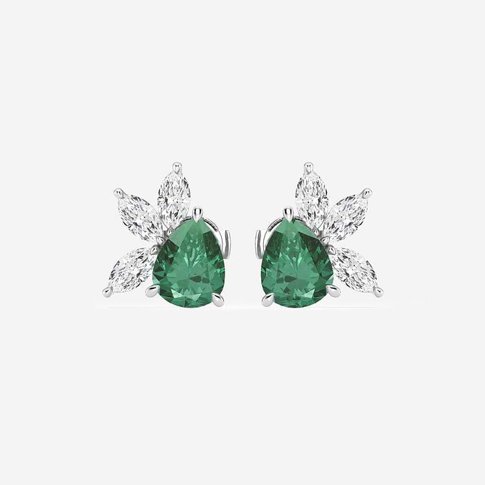 Emerald Pear Fashion Earrings