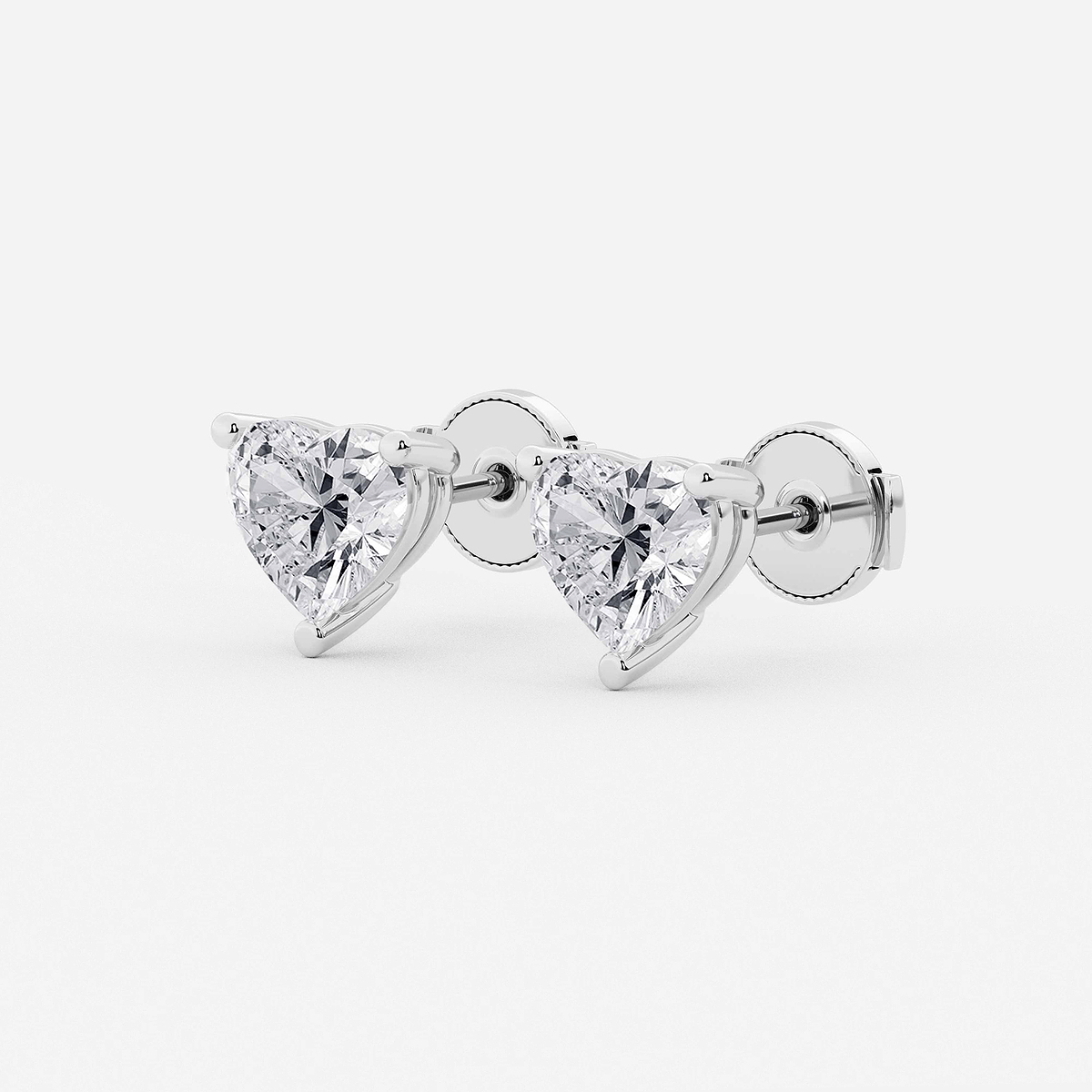Additional Image 1 for  3 ctw Heart Lab Grown Diamond Stud Earrings