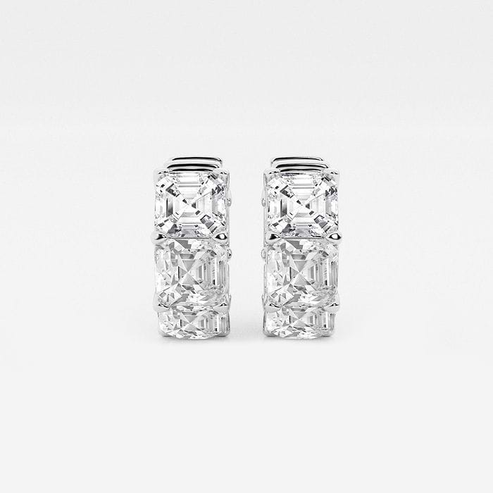 Badgley Mischka Huggie Asscher Hoop Earrings