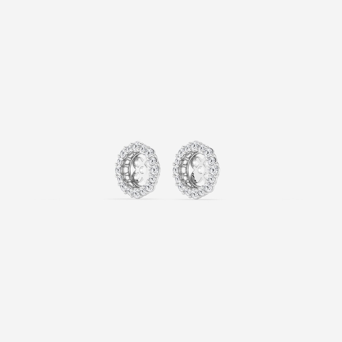 Additional Image 1 for  1/4 ctw Round Lab Grown Diamond Halo Earring Jackets