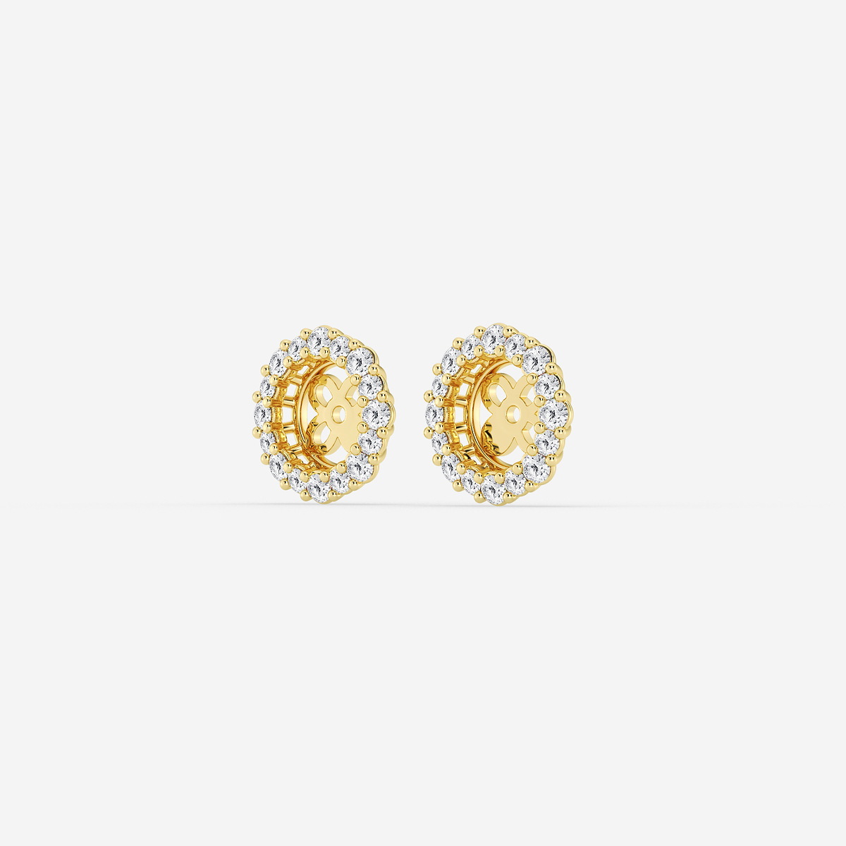 Additional Image 1 for  1/2 ctw Round Lab Grown Diamond Halo Earring Jackets