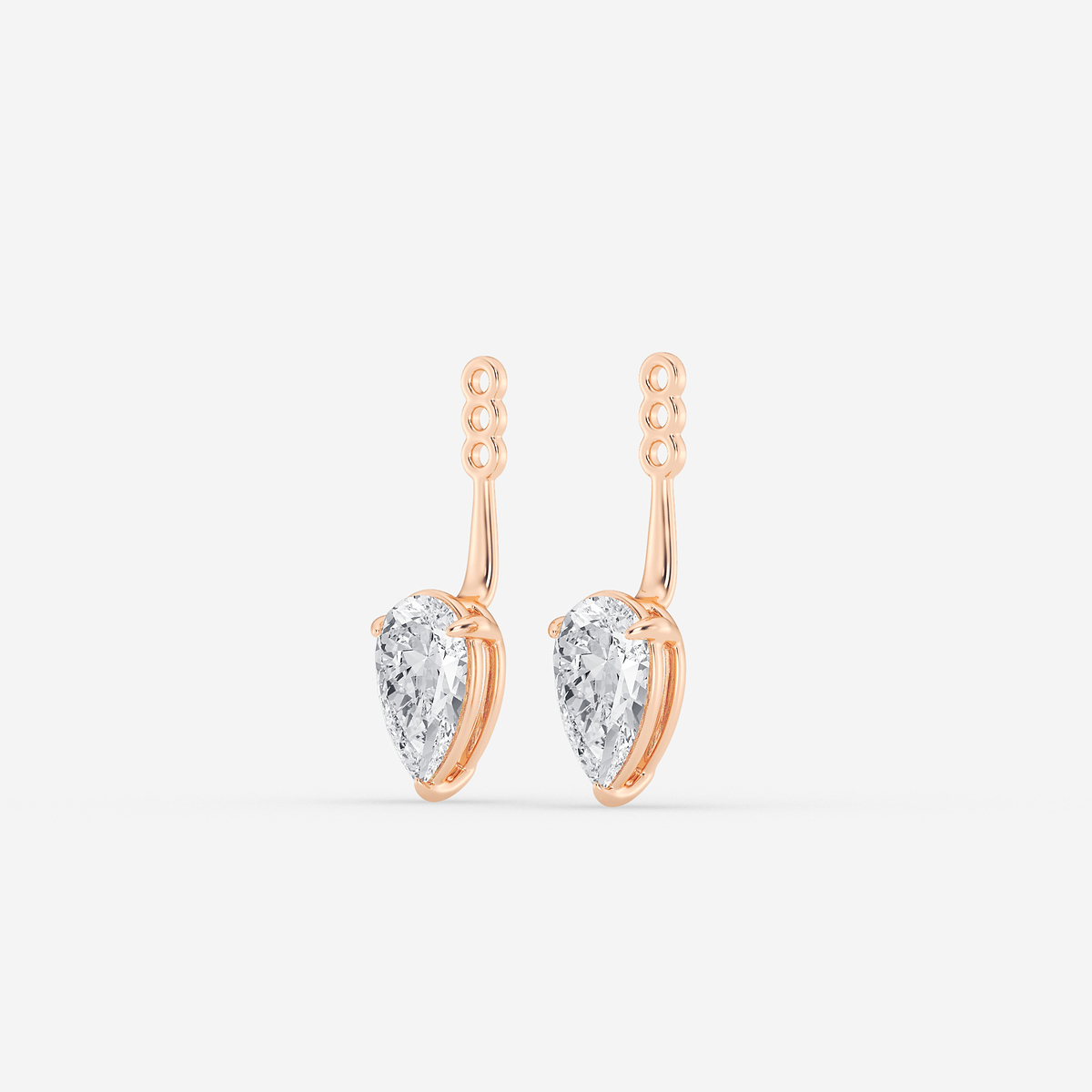 Additional Image 1 for  2 ctw Pear Lab Grown Diamond Drop Earring Jackets