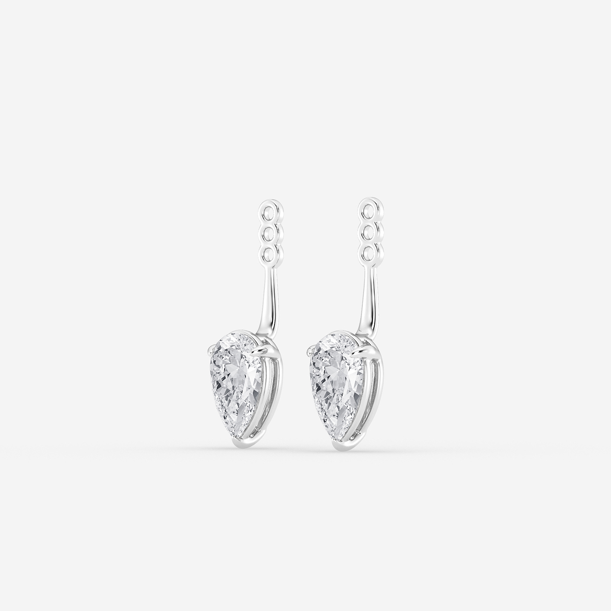 Additional Image 1 for  2 ctw Pear Lab Grown Diamond Drop Earring Jackets