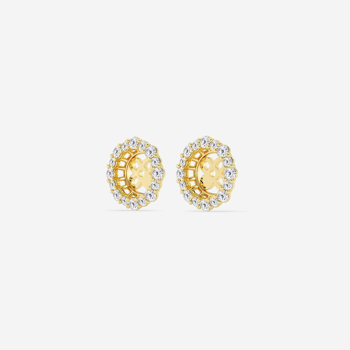 Additional Image 1 for  1/2 ctw Round Lab Grown Diamond Halo Earring Jackets