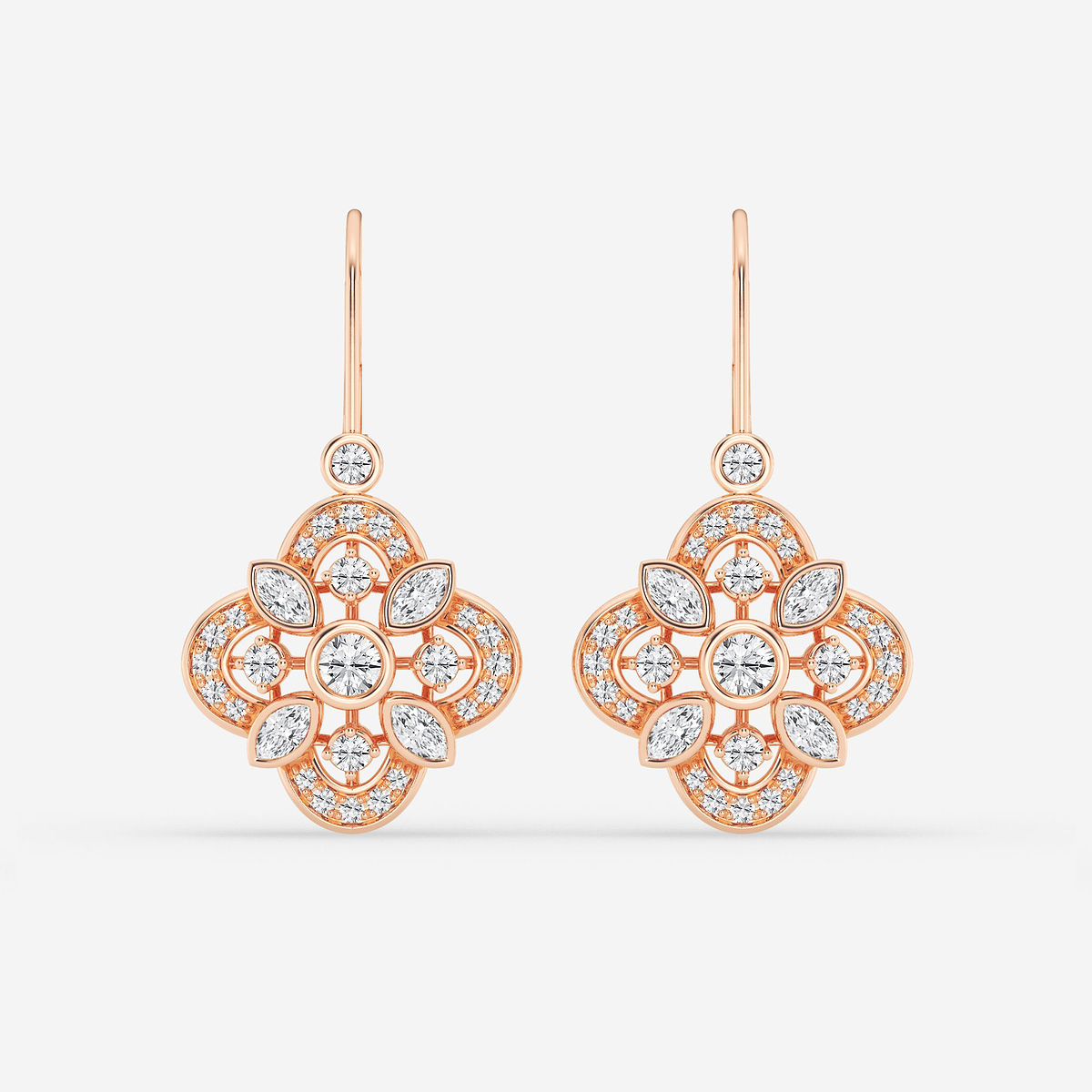 1 1/2 ctw Marquise Lab Grown Diamond Vintage Inspired Earrings