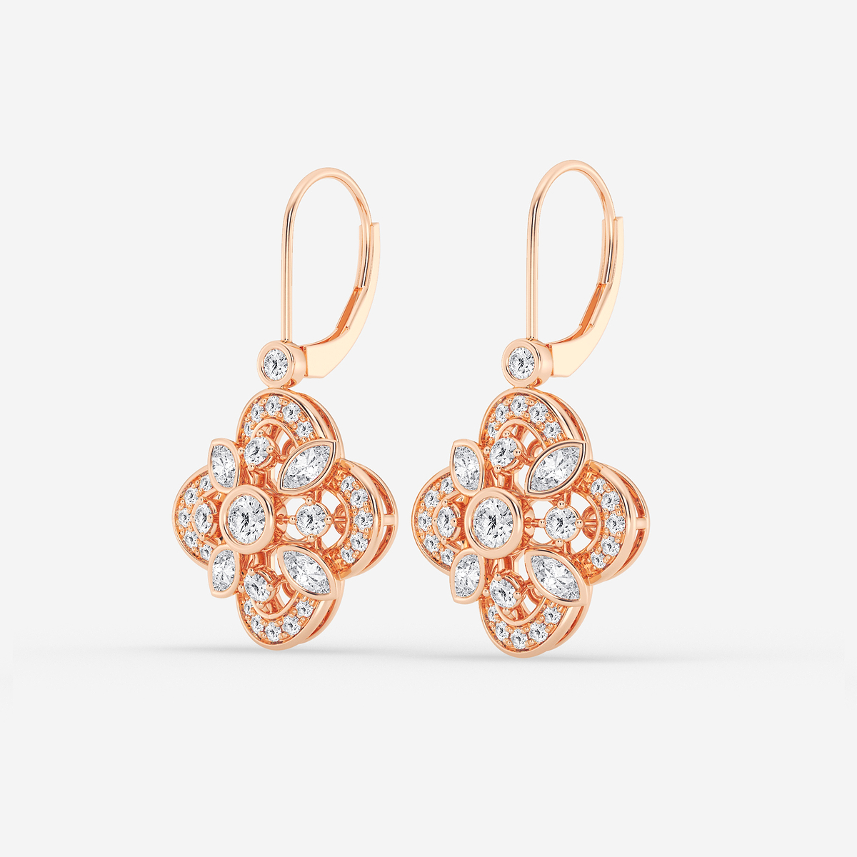 Additional Image 1 for  1 1/2 ctw Marquise Lab Grown Diamond Vintage Inspired Earrings