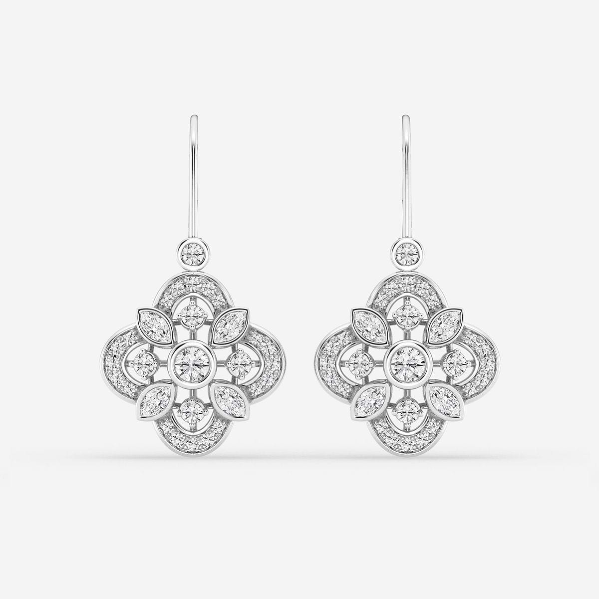 1 1/2 ctw Marquise Lab Grown Diamond Vintage Inspired Fashion Earrings