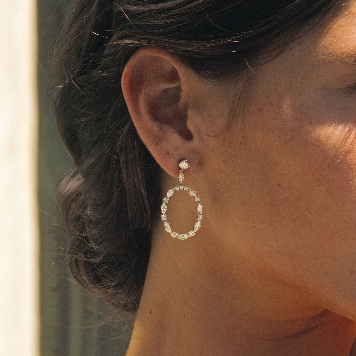 3 ctw Marquise Lab Grown Diamond Drop Earrings