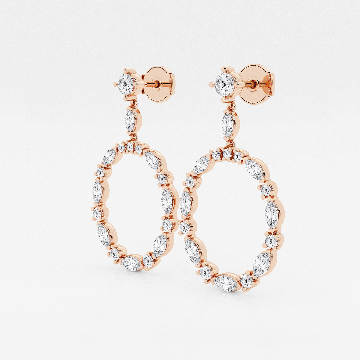 Additional Image 1 for  3 ctw Marquise Lab Grown Diamond Drop Earrings