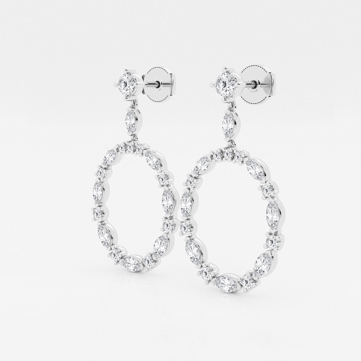 Additional Image 1 for  3 ctw Marquise Lab Grown Diamond Drop Earrings